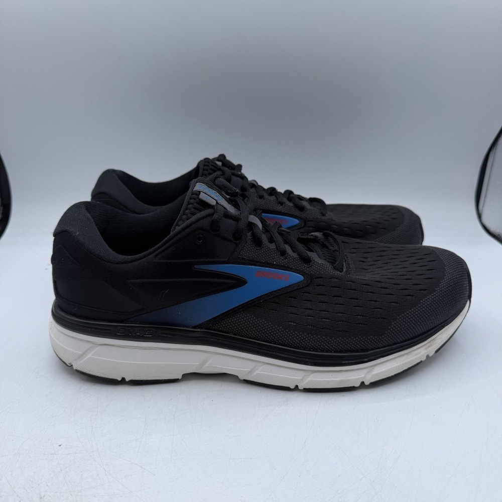 Brooks Dyad 11 Running Shoes Mens Size 11.5 D Black/Blue Sneakers 1103231D064